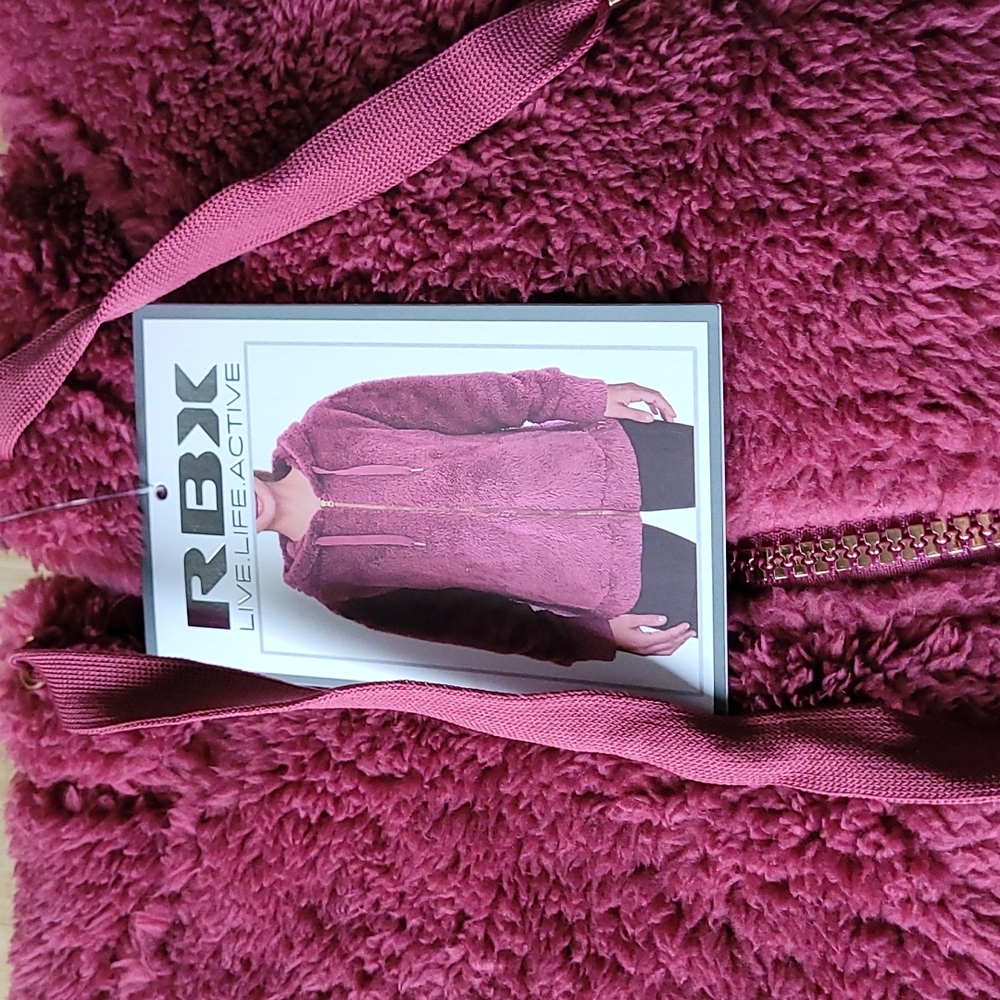 Double sided sherpa tunic length jacket